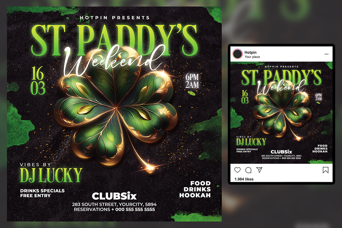 Saint Patricks Day Flyer Template, a Flyer Template by Hotpin (Photo 2 of 2)