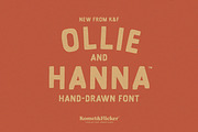 Ollie and Hanna, a Sans Serif Font by Komet & Flicker (Thumbnail 1 of 13)