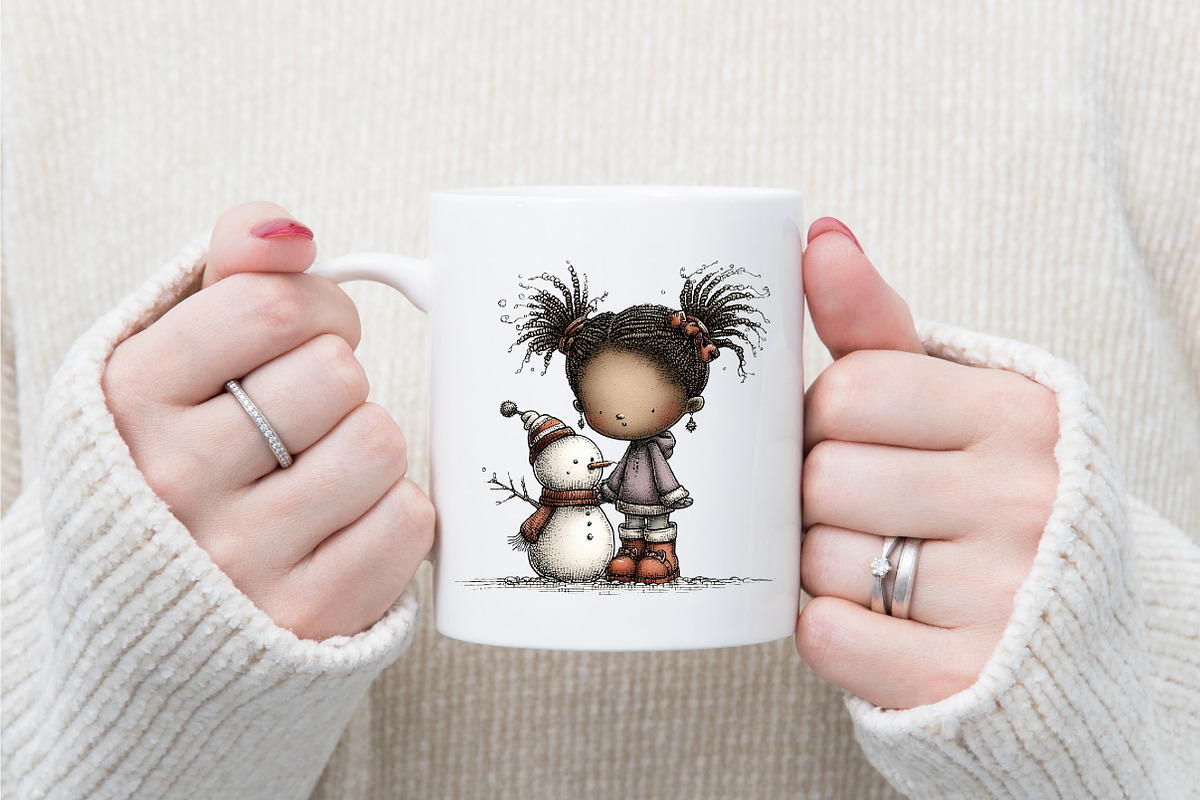 Cute African American Girl Clipart, an Illustration by designcity5 (Photo 5 of 5)