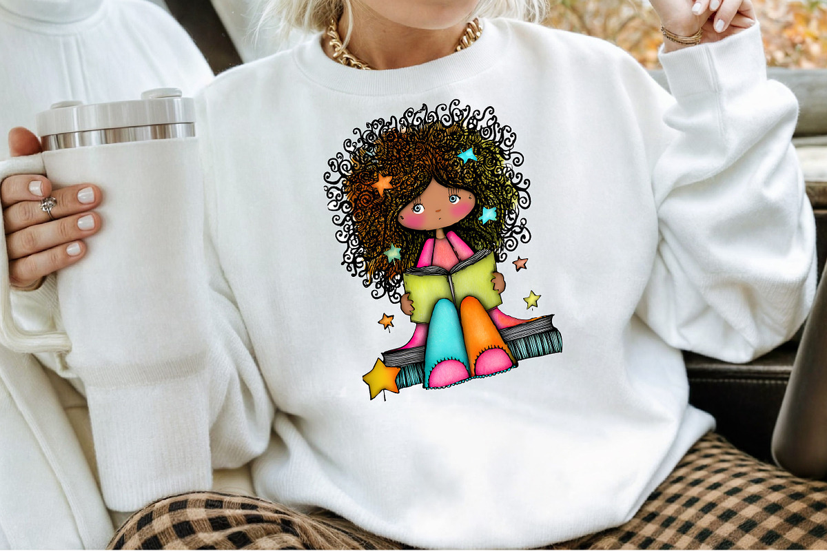 Quirky Cute Little Girl Clipart, an Illustration by Sublimation Artist (Photo 4 of 6)