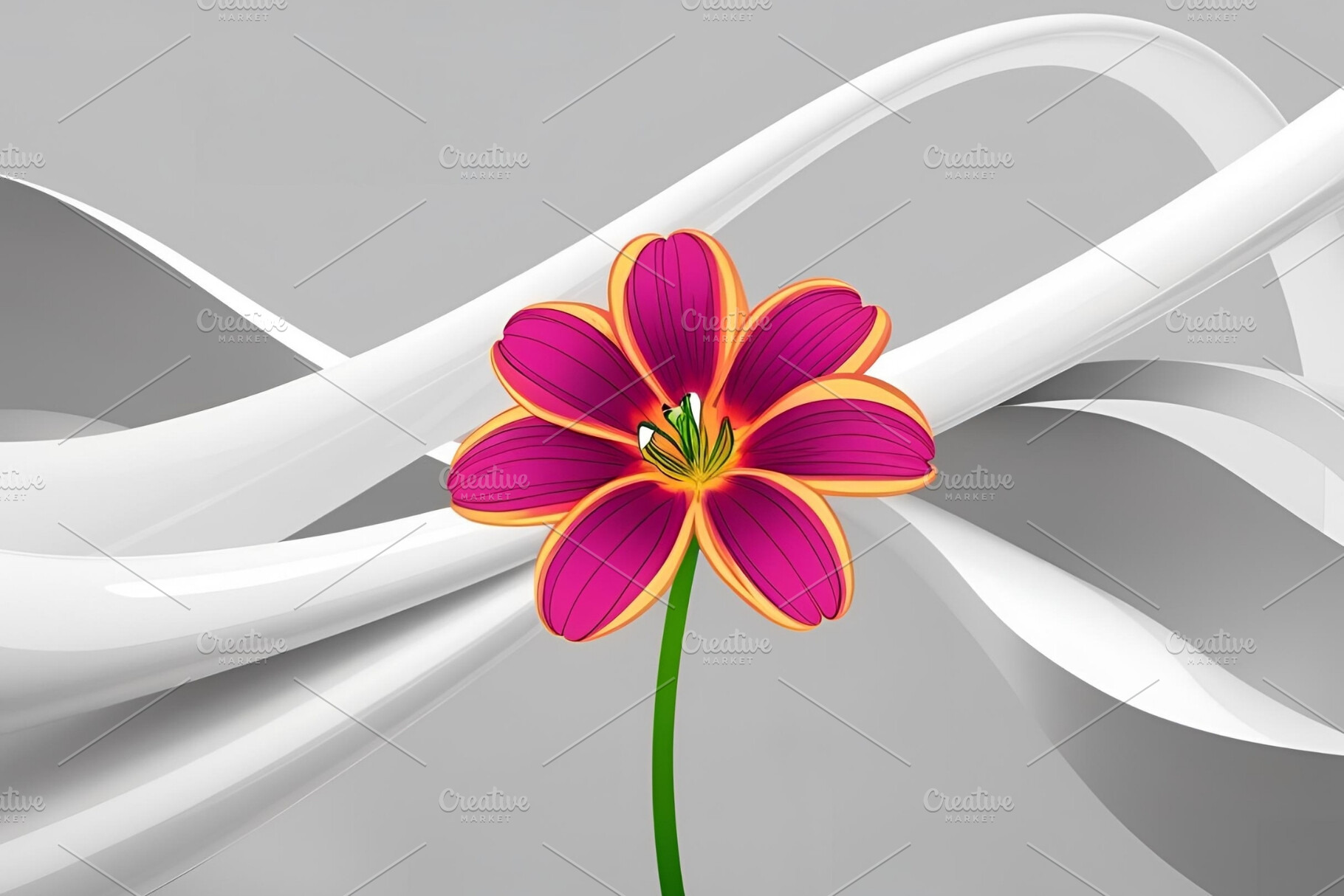 Flower illustration abstract floral, a Wallpaper Photo by ComfortQ