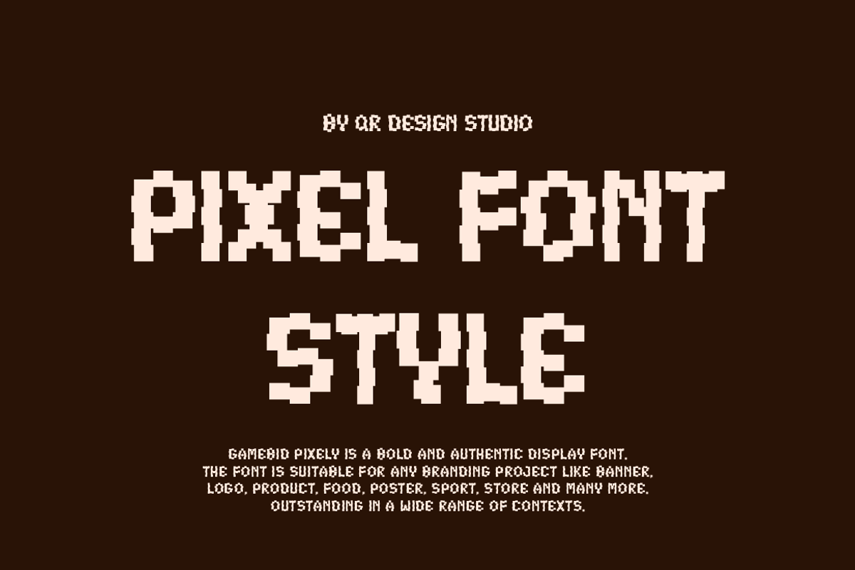 Gamebid Pixely - Game Font, a Sans Serif Font by QR Design Studio (Photo 2 of 6)