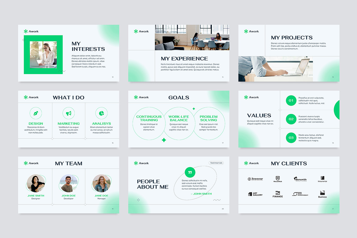 Presentation Resume CV, a Presentation Template by TemplatesNow!