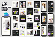 150 Animated Canva Instagram Pack, a Social Media Template by TheBrightGrap (Thumbnail 1 of 11)
