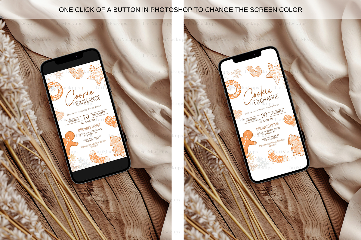 Cellphone Mockup, iPhone Screen Mock, a Product Mockup by TatiMockup (Photo 4 of 7)