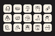 Animated Sleep Doodle Icon Set, an Outline Icon by Vectors Market (Thumbnail 3 of 5)