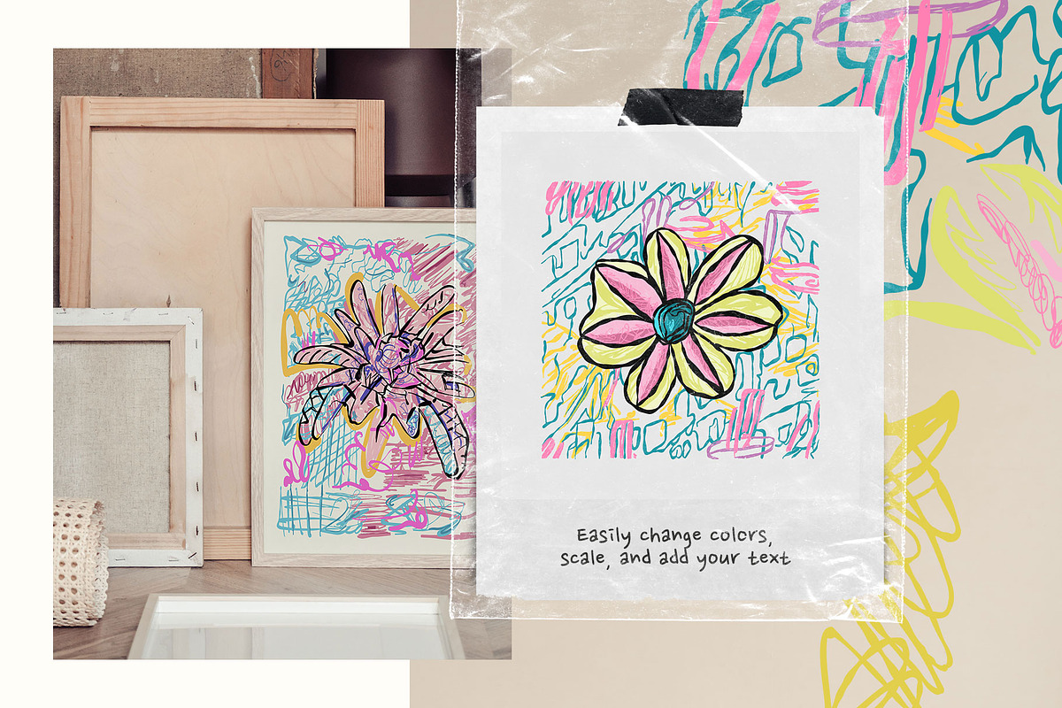 Scribbles Art | Poster Builder, an Object Graphic by KetteCreate (Photo 11 of 14)