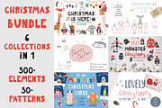 Christmas Bundle Cute Illustrations, a Seasonal Illustration by sceptical cactus (Thumbnail 1 of 62)
