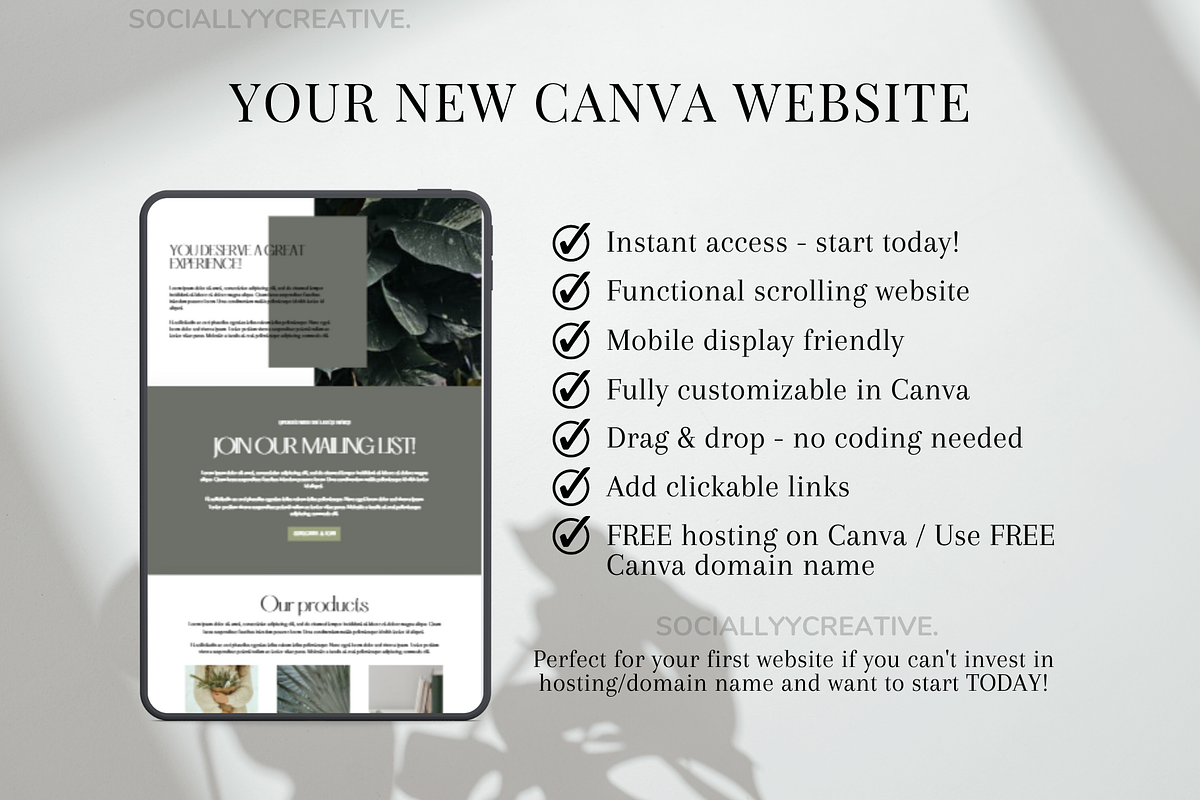 Floral Themed Canva Website Template, a Marketing Template by SociallyyCreative (Photo 2 of 10)