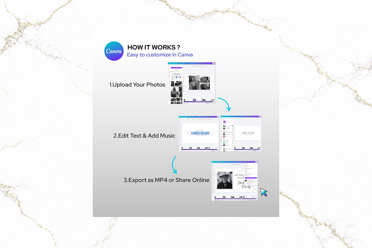 Funeral Slideshow B&W Canva FS001, a Presentation Template by TyphoonStudio (Photo 5 of 8)
