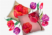 Tulips PNG watercolor flower set, a Seasonal Illustration by WatercolorPNG.com (Thumbnail 3 of 7)