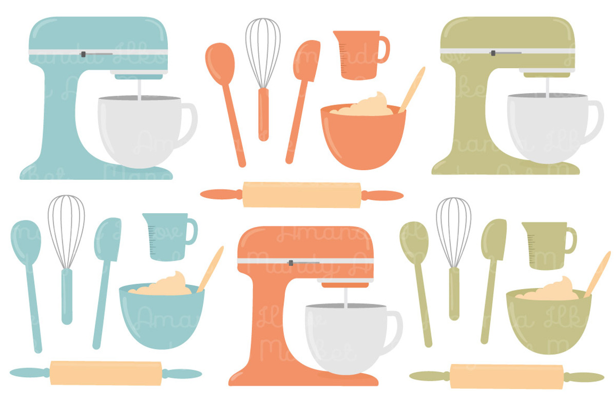 Vintage Kitchen Baking Vectors, an Illustration by Amanda Ilkov (Photo 3 of 4)