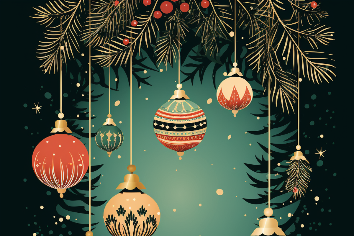 Vintage Christmas Card, a Background Graphic by Printable Treasure (Photo 2 of 5)