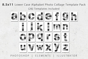 8.5x11 Alphabet Letter Templates