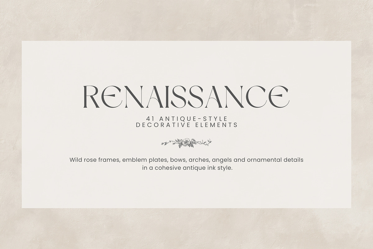 Renaissance Wild Rose Frames and Ornaments