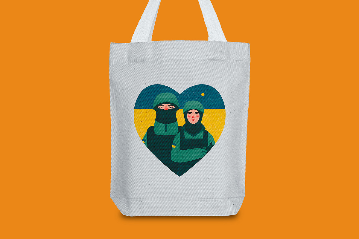 Stand with Ukraine. Illustrations, a Person Illustration by Renberrry.Store (Photo 6 of 9)