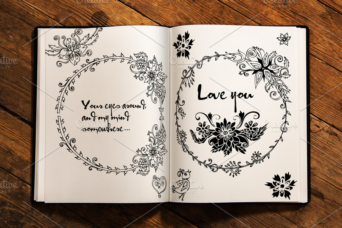 Hand drawn Vintage Floral Elements, an Object Graphic by denisespinoza (Photo 2 of 3)