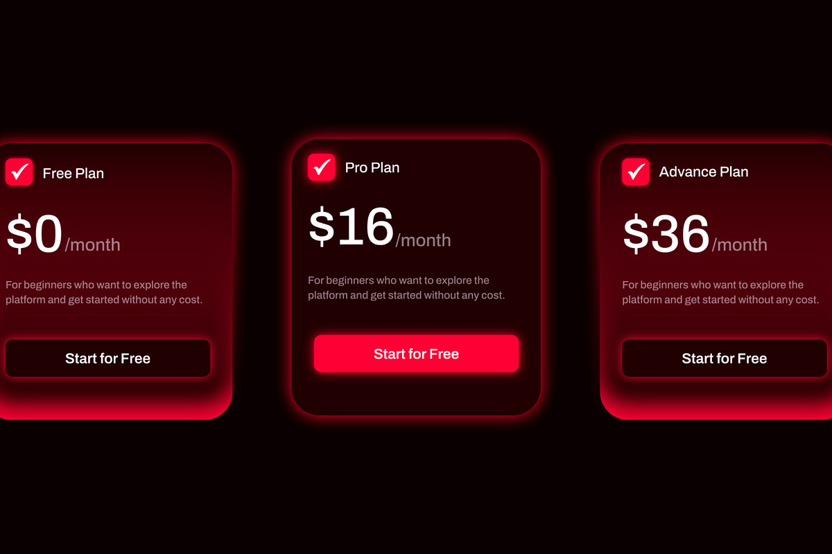 Modern Pricing Table Widget, a Social Media Template by Loin Studio (Photo 3 of 7)