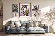 Cubist Floral Portrait Illustration, a Decorative Illustration by Housui Patterns (Thumbnail 15 of 17)