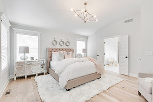 White Bedroom and Bathroom