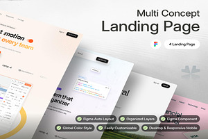 Multiconcept Landing Page #3 UI KIT, an UI Kit Template by Creative Perspective