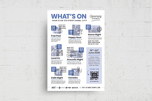 Weekly What's On Flyer Poster