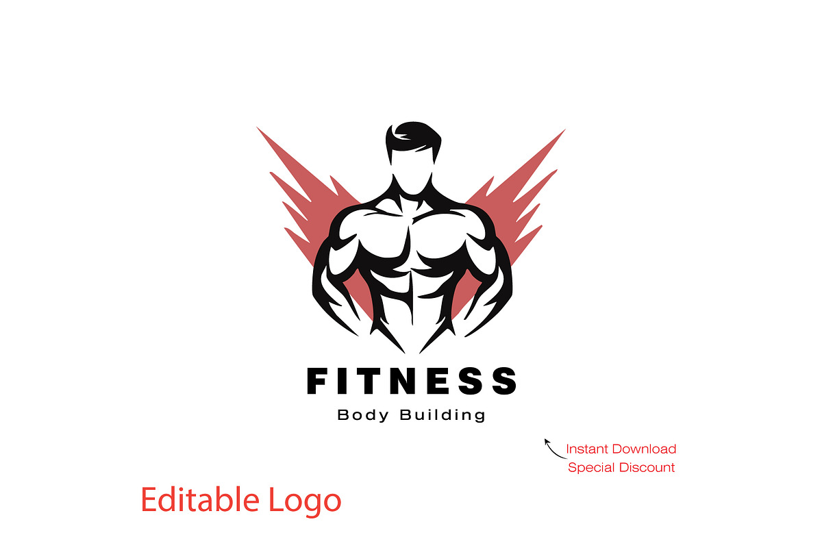 Modern Fitness & Gym Logo Template, a Branding & Logo Template by YUDesignStore (Photo 1 of 8)