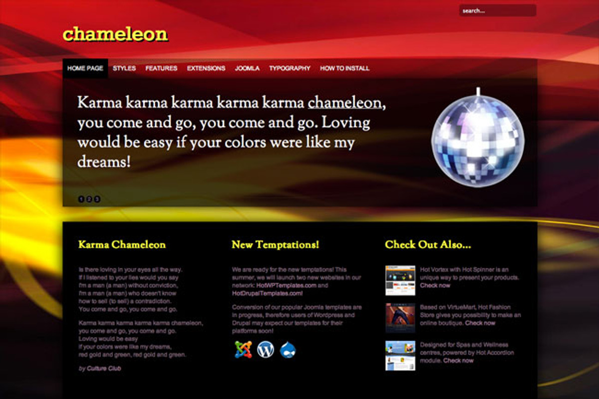 Hot Chameleon, a WordPress Template by hot-themes (Photo 3 of 5)
