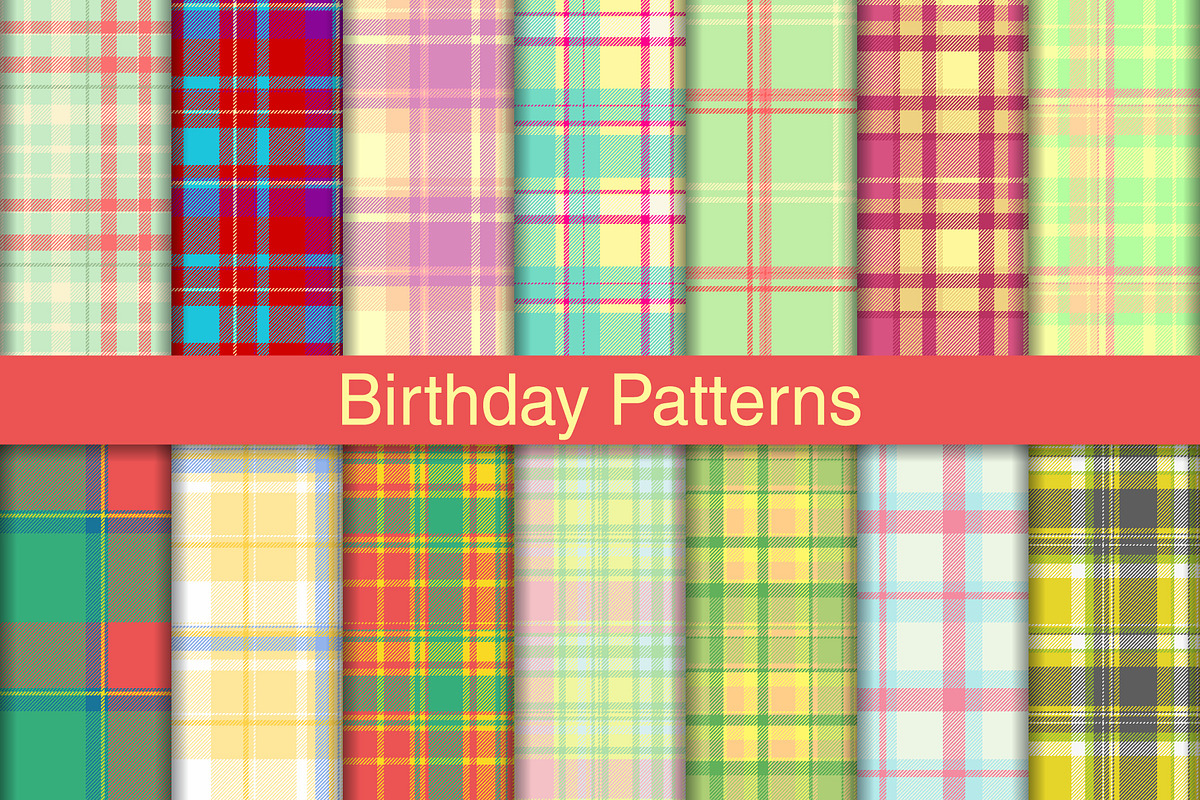 #125 Birthday Patterns Collection, a Pattern Graphic by Plaid4You (Photo 1 of 5)