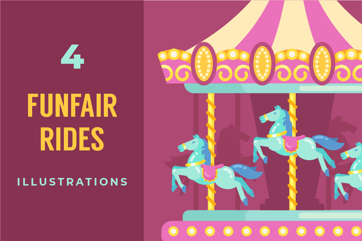 Funfair amusement rides, an Illustration by Ivan Dubovik (Photo 1 of 3)