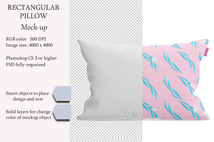Rectangular pillow mockup