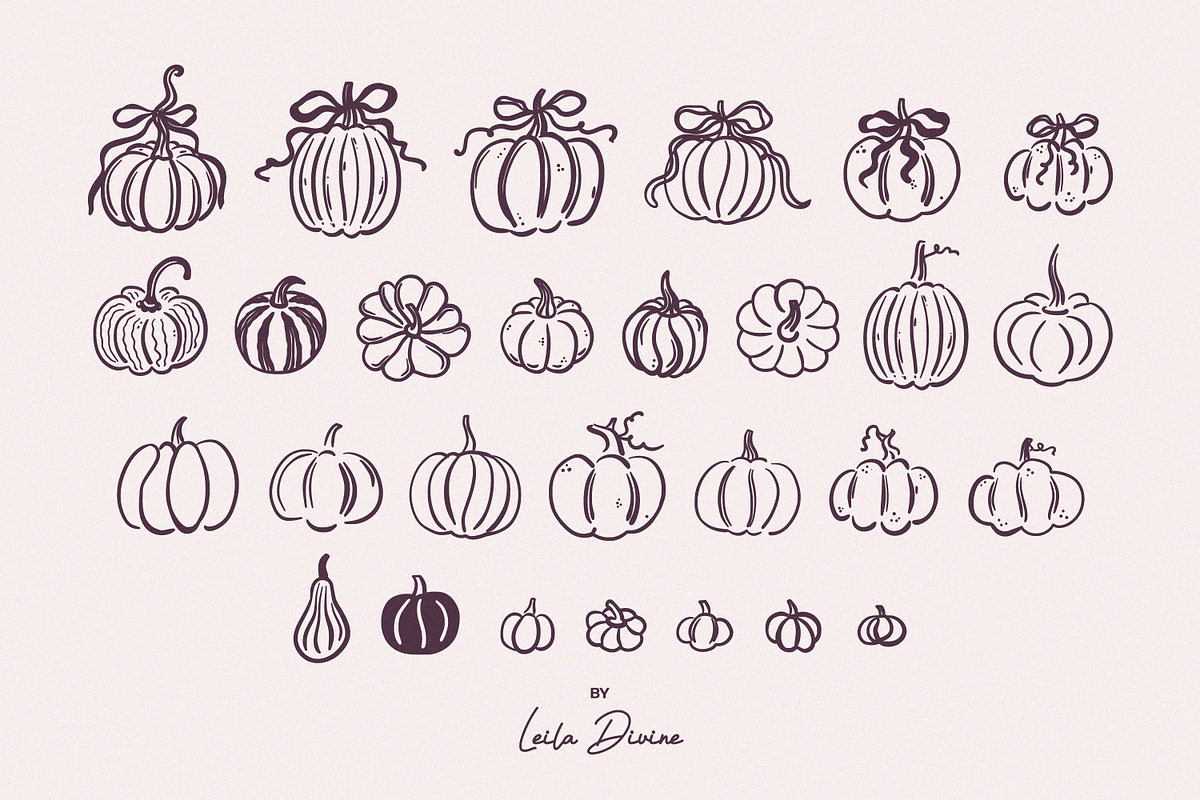 Cozy Autumn Hand Drawn Collection, a Seasonal Illustration by Leila Divine (Photo 11 of 29)