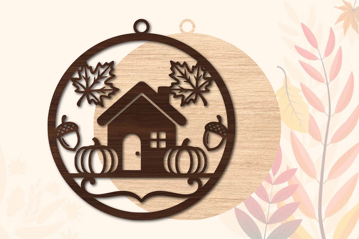 Autumn Cottage Laser Cut SVG, an Object Graphic by DreamPrint404 (Photo 3 of 3)