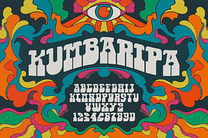 Kumbaripa psychedelic font