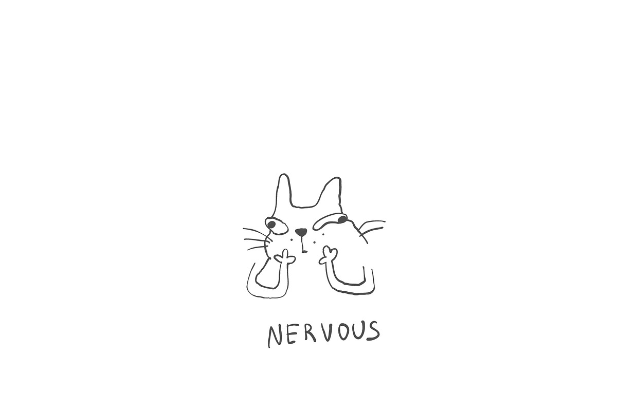 Weird Cat Comic Prints, an Illustration by Anastasiya Klempach (Photo 3 of 13)