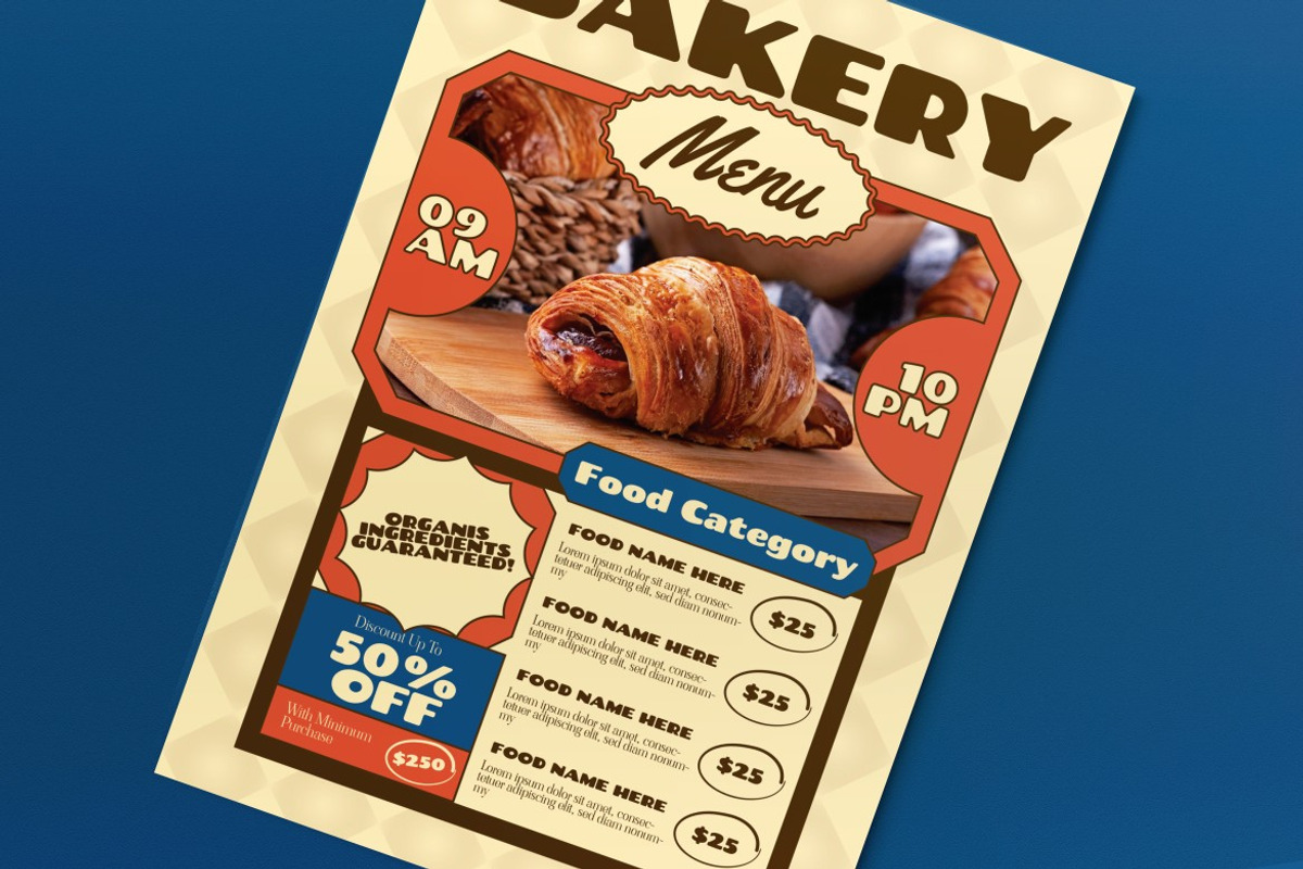 Bakery Food Menu preview 2