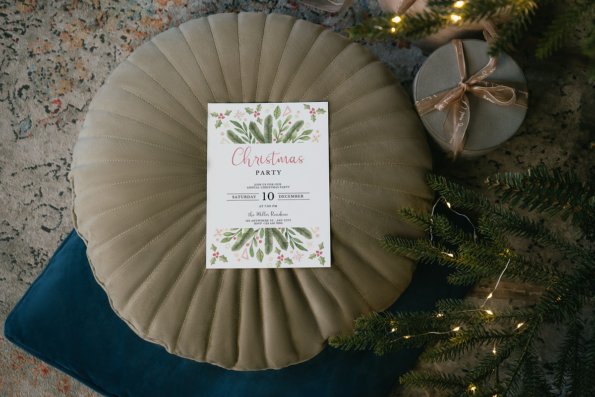 Editable Christmas Invitations, an Invitation Template by ForeverPrint (Photo 3 of 8)
