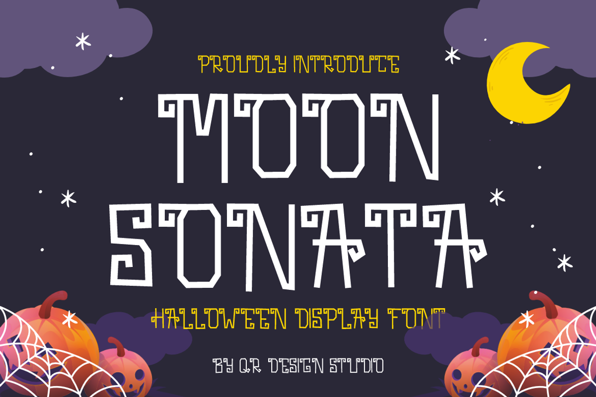 Moon Sonata - Halloween Font, a Handwritten Font by QR Design Studio (Photo 1 of 6)