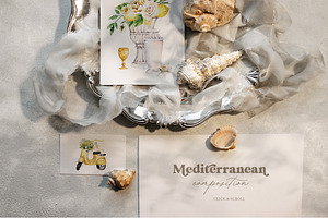 Mediterranean Watercolor Set