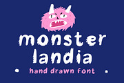 monsterlandia - hand drawn fun font, a Blackletter Font by Ashiya Pixel (Thumbnail 1 of 8)