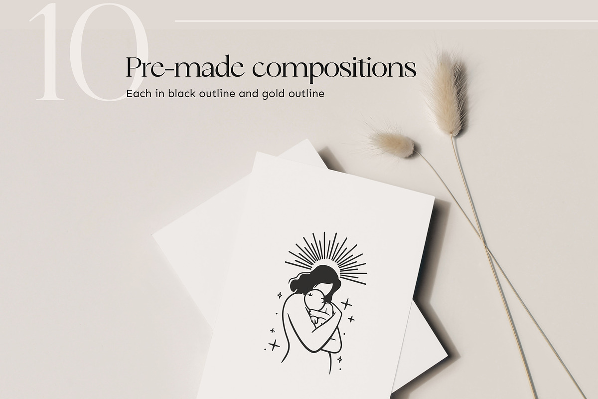 Magical Motherhood - Line drawing, an Illustration by imajineko (Photo 4 of 10)