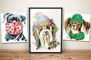10 watercolor dog portraits 9, an Animal Illustration by Watercolor fantasy (Thumbnail 5 of 5)