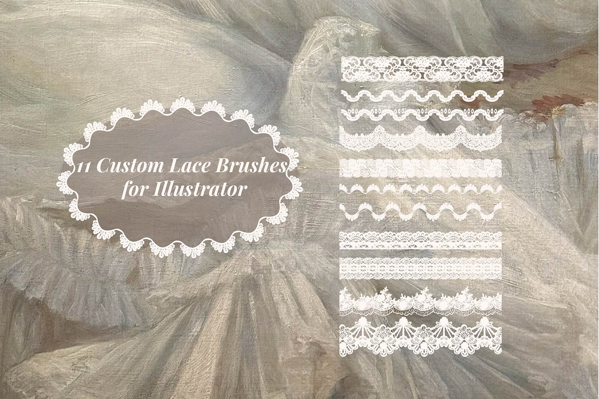 Lace Frames & vector Lace Brushes, an Object Graphic by MayBay Studio (Photo 3 of 7)