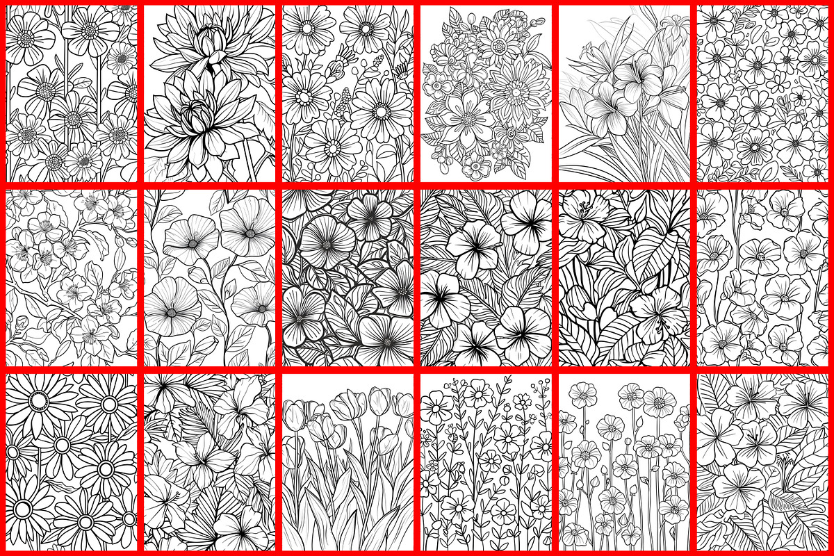Doodles Flower Coloring Page, a Graphic by Forhadx5 (Photo 6 of 10)