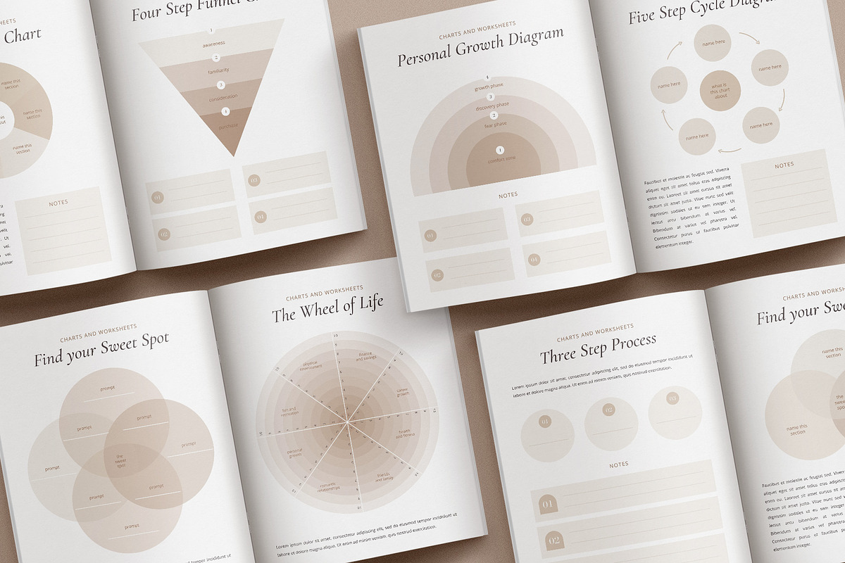 Ebook+Workbook Template Bundle CANVA, a Magazine Template by Studio Loire (Photo 14 of 40)