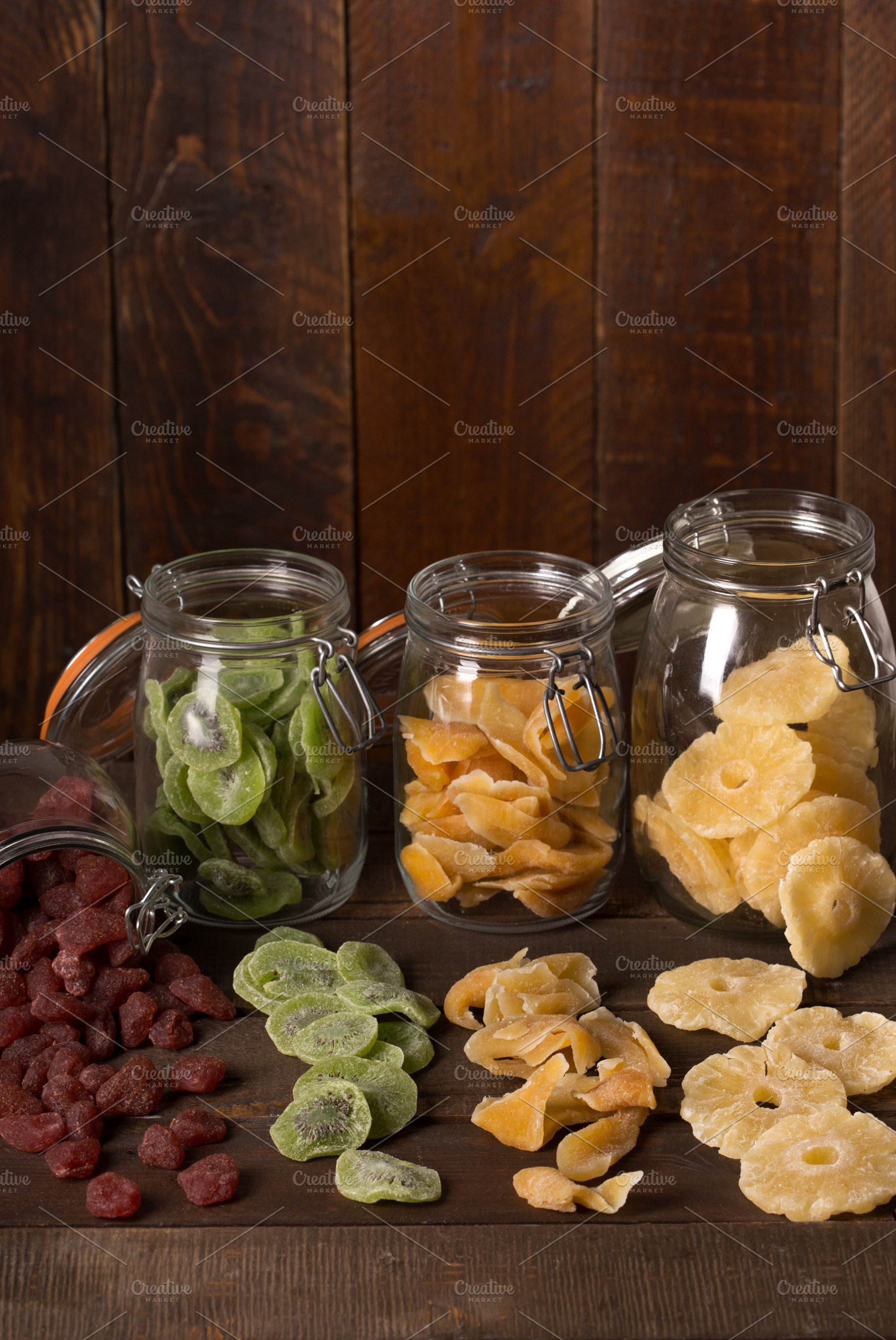 Dried fruits containing dried, fruit, and healthy, a Food & Drink Photo by peterzsuzsa