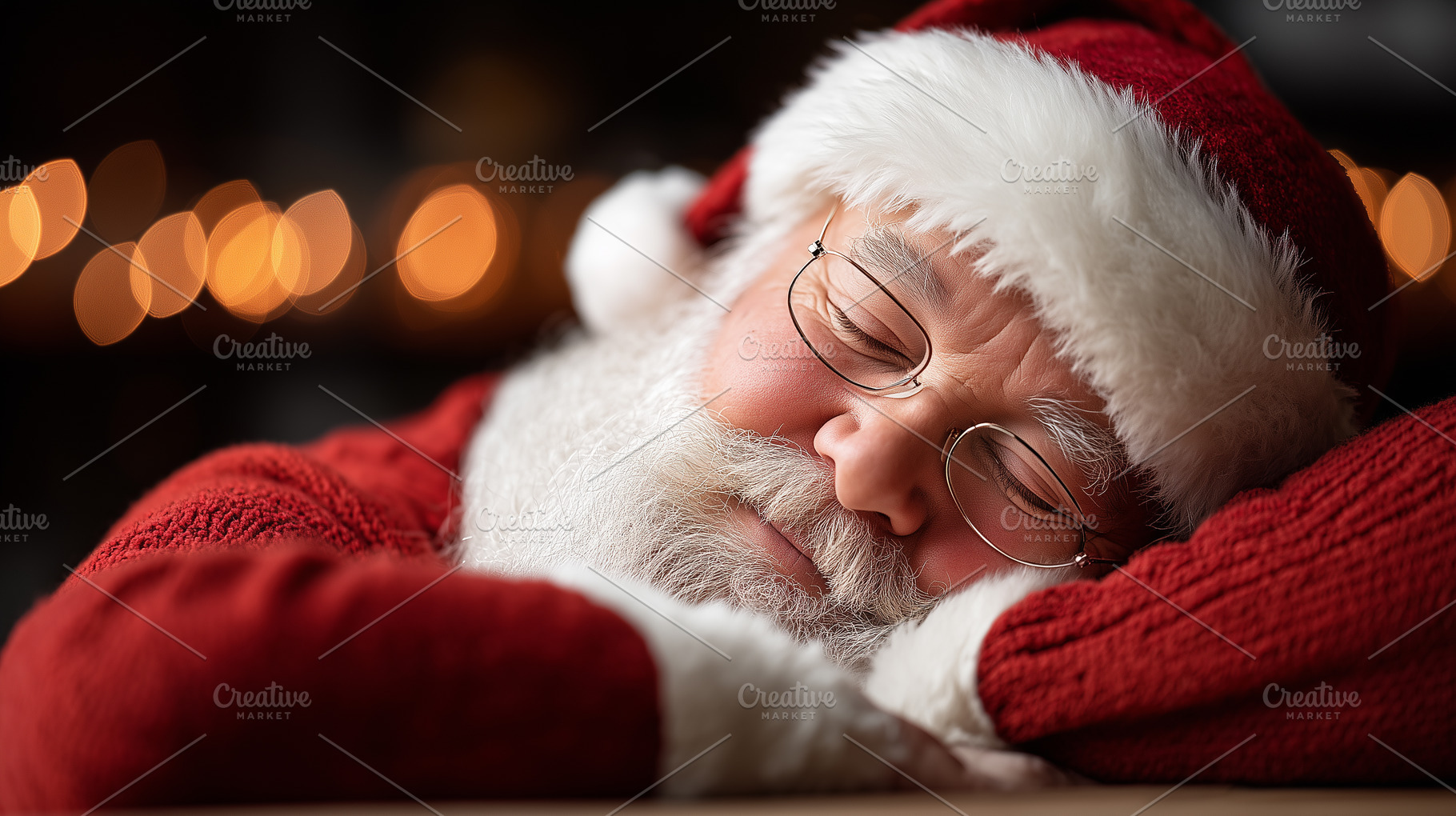 Santa Claus in red suit sleep, a Holiday Photo by MistyDay