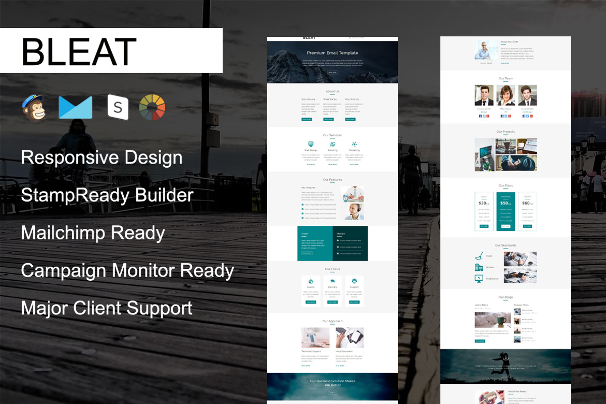 BLEAT - Responsive Email Template, an Email Template by Pennyblack ...