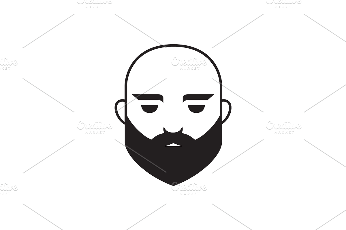 monk head simple logo design vector, a Branding & Logo Template by devastd