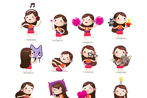 Cartoon Girls Set